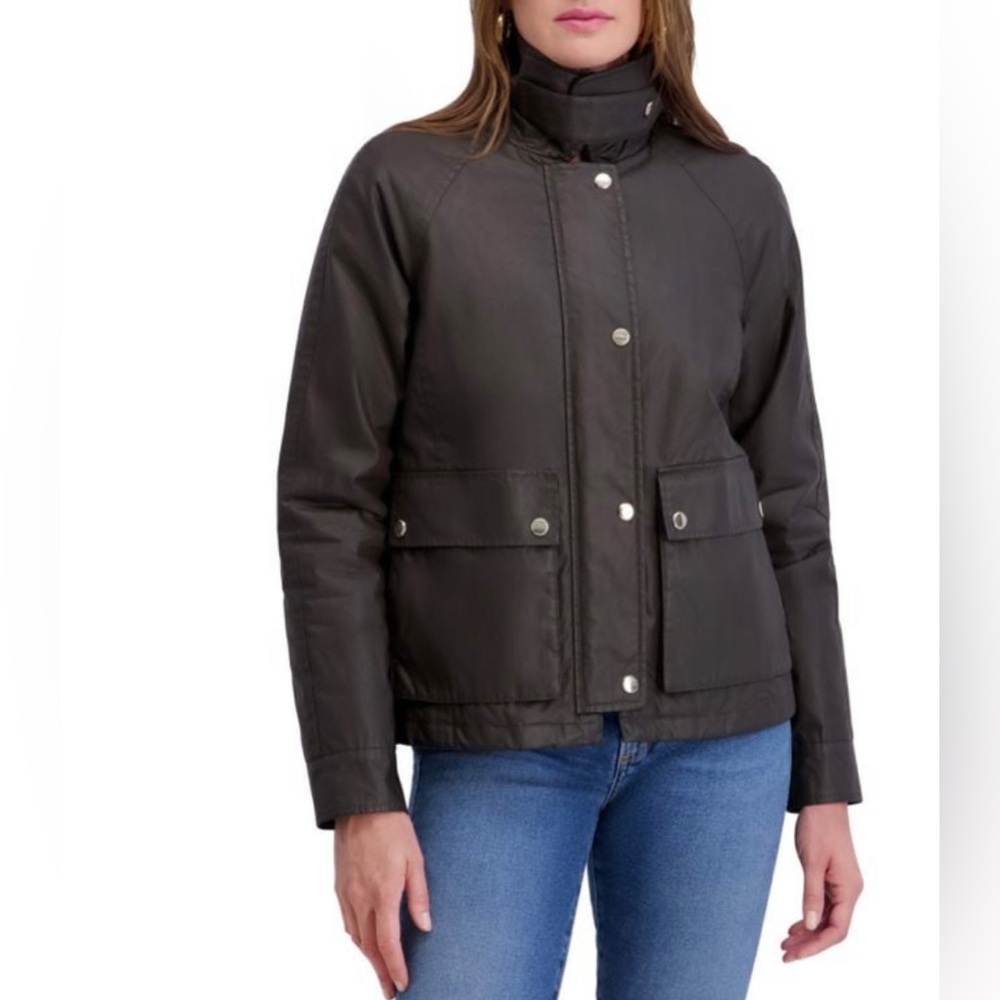 Kensie Corduroy Trim Coated Barn Jacket✨NWT✨